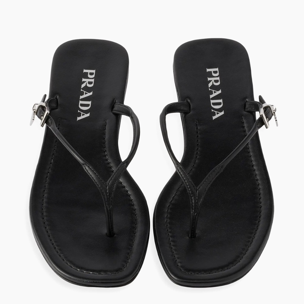 Prada Leather Thong Sandals - Picture 2 of 5